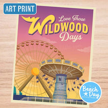 Load image into Gallery viewer, Love Those Wildwood Days - Mariner's Pier at Dusk - 11"x14" Art Print