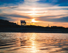 Load image into Gallery viewer, Sunset Swim - North Wildwood - Matted 11x14" Art Print