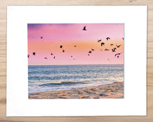 Load image into Gallery viewer, Seagulls in the Dusk, Rehoboth - Matted 11x14" Art Print