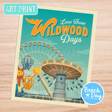 Load image into Gallery viewer, Love Those Wildwood Days - Mariner's Pier - 11"x14" Art Print