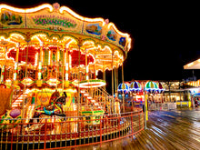 Load image into Gallery viewer, Wildwood Carousel - Matted 11x14" Art Print