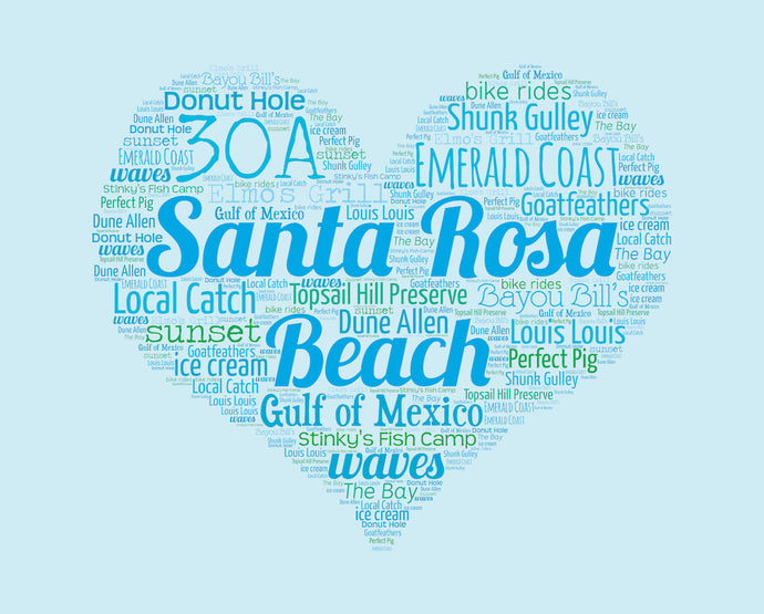 A Day in Santa Rosa Beach, FL - Matted 11x14