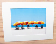 Load image into Gallery viewer, Summer Umbrellas - Matted 11x14" Art Print