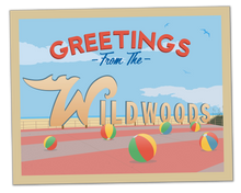 Load image into Gallery viewer, Greetings from the Wildwoods!  - 11x14" Retro Postcard Style Art Print