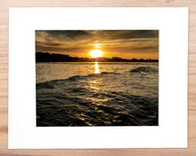 Load image into Gallery viewer, Sun Glistening on the Waves - Matted 11x14" Art Print