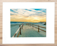 Load image into Gallery viewer, Sunset Walk to the Beach - Matted 11x14" Art Print