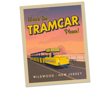 Load image into Gallery viewer, Watch the Tram Car, Please! - The Wildwood Boardwalk at Dusk - 11x14" Art Print