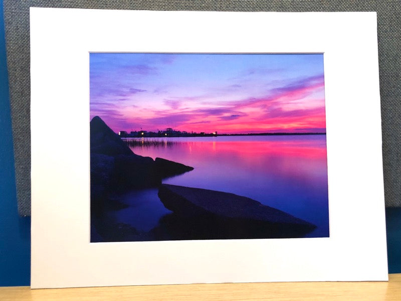 Bayside Sunset in Wildwood Crest - Matted 11x14