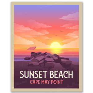 Sunset Beach, Cape May - 11"x14" Art Print