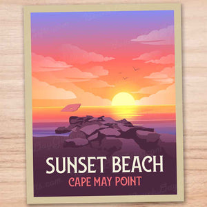 Sunset Beach, Cape May - 11"x14" Art Print