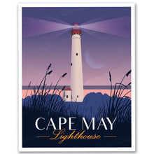 Load image into Gallery viewer, The Cape May Lighthouse at Dusk - 11&quot;x14&quot; Art Print