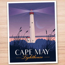 Load image into Gallery viewer, The Cape May Lighthouse at Dusk - 11&quot;x14&quot; Art Print