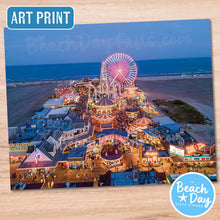 Load image into Gallery viewer, Love Those Wildwood Boardwalk Nights - Morey's Piers - 11"x14" Art Print