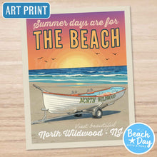 Load image into Gallery viewer, Summer Days are for the Beach - North Wildwood NJ - 11"x14" Retro Art Print