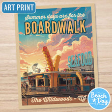 Load image into Gallery viewer, Summer Days are for the Wildwood Boardwalk - 11"x14" Retro Art Print