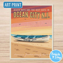 Load image into Gallery viewer, Beach Days are the Best Days - Ocean City NJ - 11"x14" Art Print