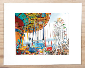 Colors of the Boardwalk, Ocean City NJ - Matted 11x14" Art Print