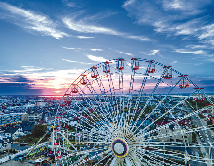 Ferris Wheel Summer Sunset, Ocean City NJ - Matted 11x14