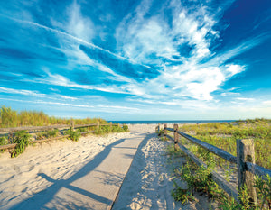 Summer Walk to the Beach, Ocean City NJ - Matted 11x14" Art Print