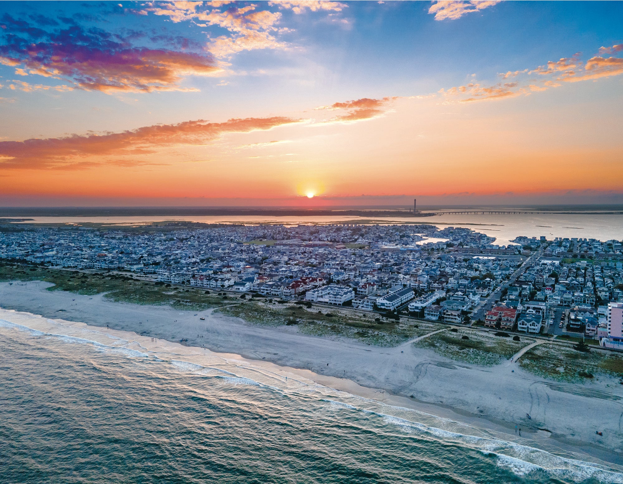 Summer Sunset over Ocean City NJ - Matted 11x14