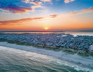Summer Sunset over Ocean City NJ - Matted 11x14" Art Print