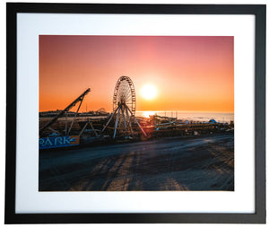 LIMITED (Aerial): Ferris Wheel Sunrise, Wildwood - Framed Large Art Print - 16x20