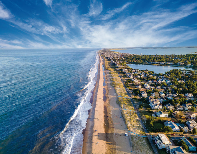 Looking South, Rehoboth Coast - Matted 11x14