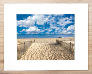 Summer Beach Awaits, Rehoboth - Matted 11x14" Art Print