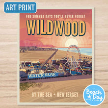 Load image into Gallery viewer, Summer Days You'll Never Forget - Wildwood NJ - 11"x14" Art Print