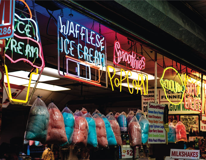 Wildwood Boardwalk Neon - Matted 11x14