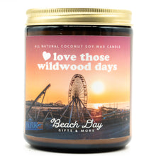 Load image into Gallery viewer, Love Those Wildwood Days (Ferris Wheel Sunrise) - Premium 8oz Coconut Soy Wax Candle