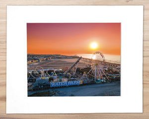 Summer Sunrise over Mariner's Pier, Wildwood - Matted 11x14" Art Print
