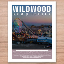 Load image into Gallery viewer, Wildwood Boardwalk: Colors of Dusk - 11&quot;x14&quot; Art Print Travel Poster