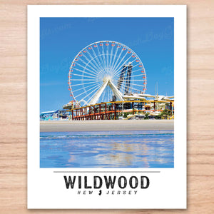 Wildwood Ocean Breeze - 11"x14" Art Print Travel Poster
