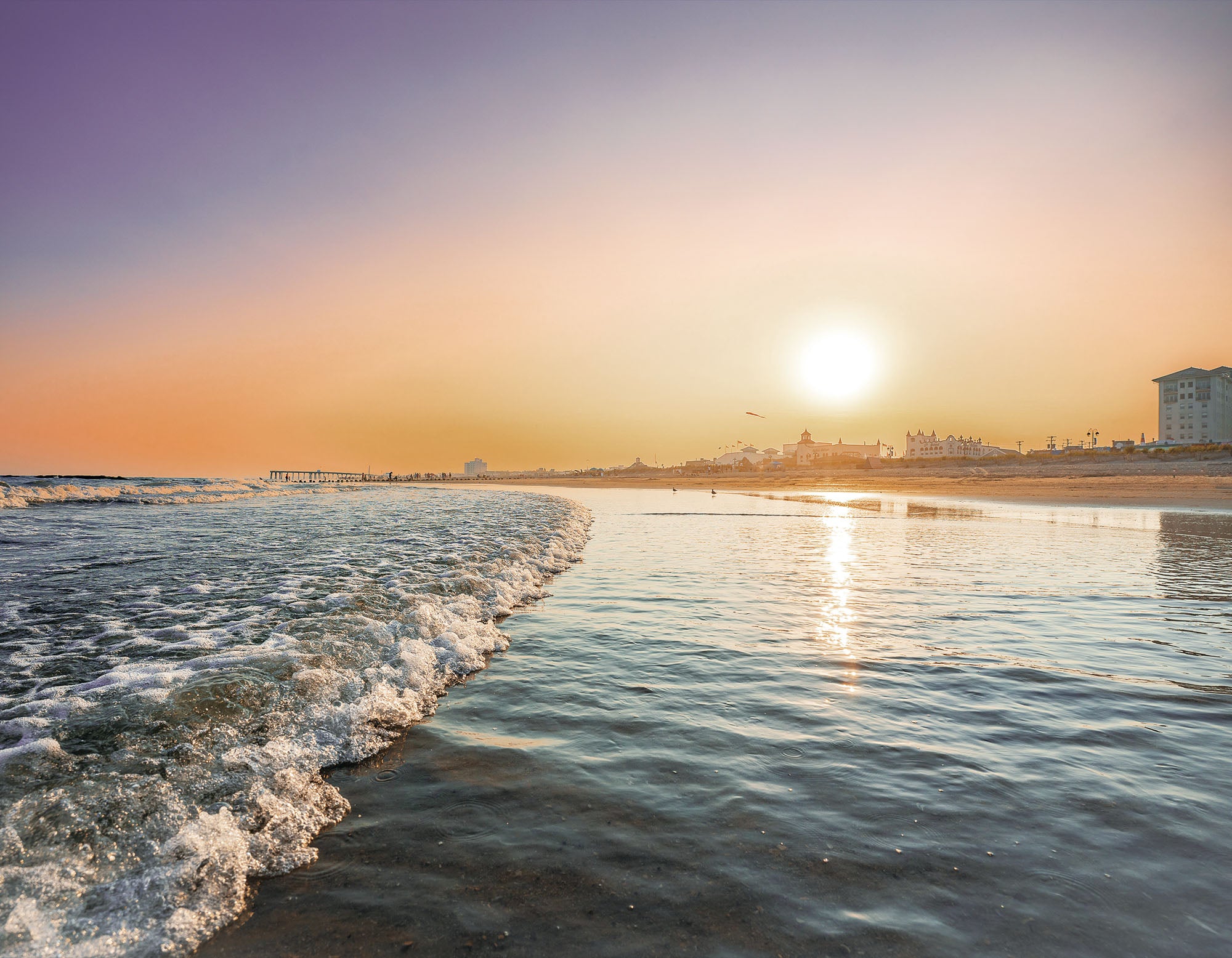 Ocean City Golden Sunset - Matted 11x14