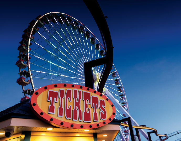 Morey's Ferris Wheel Lights & Thrills - Matted 11x14