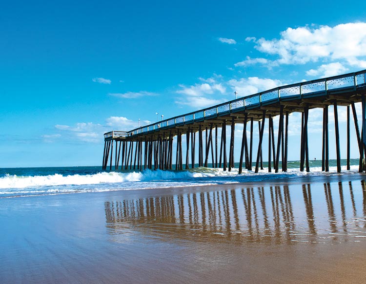 Ocean City MD Fishing Pier - Matted 11x14