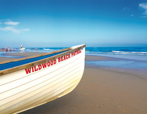 Wildwood Beach Patrol Boat - Matted 11x14" Art Print