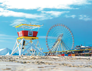 Beach & Boardwalk Days in Wildwood - Matted 11x14" Art Print