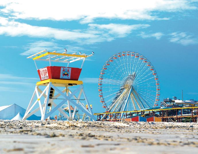 Beach & Boardwalk Days in Wildwood - Matted 11x14