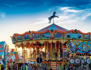 Wildwood Carousel at Sunset - Matted 11x14