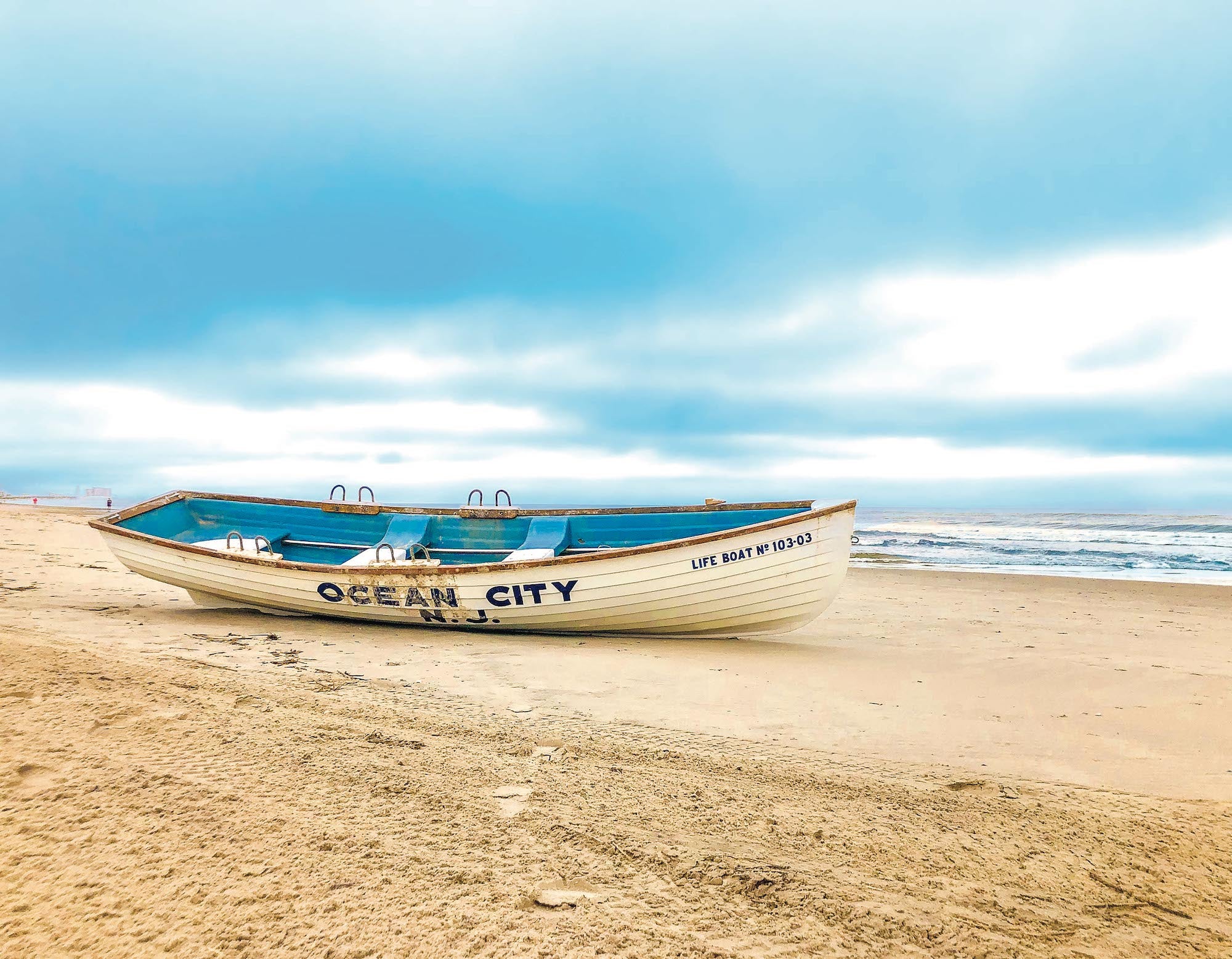 OC Beach Patrol Lifeboat - Matted 11x14