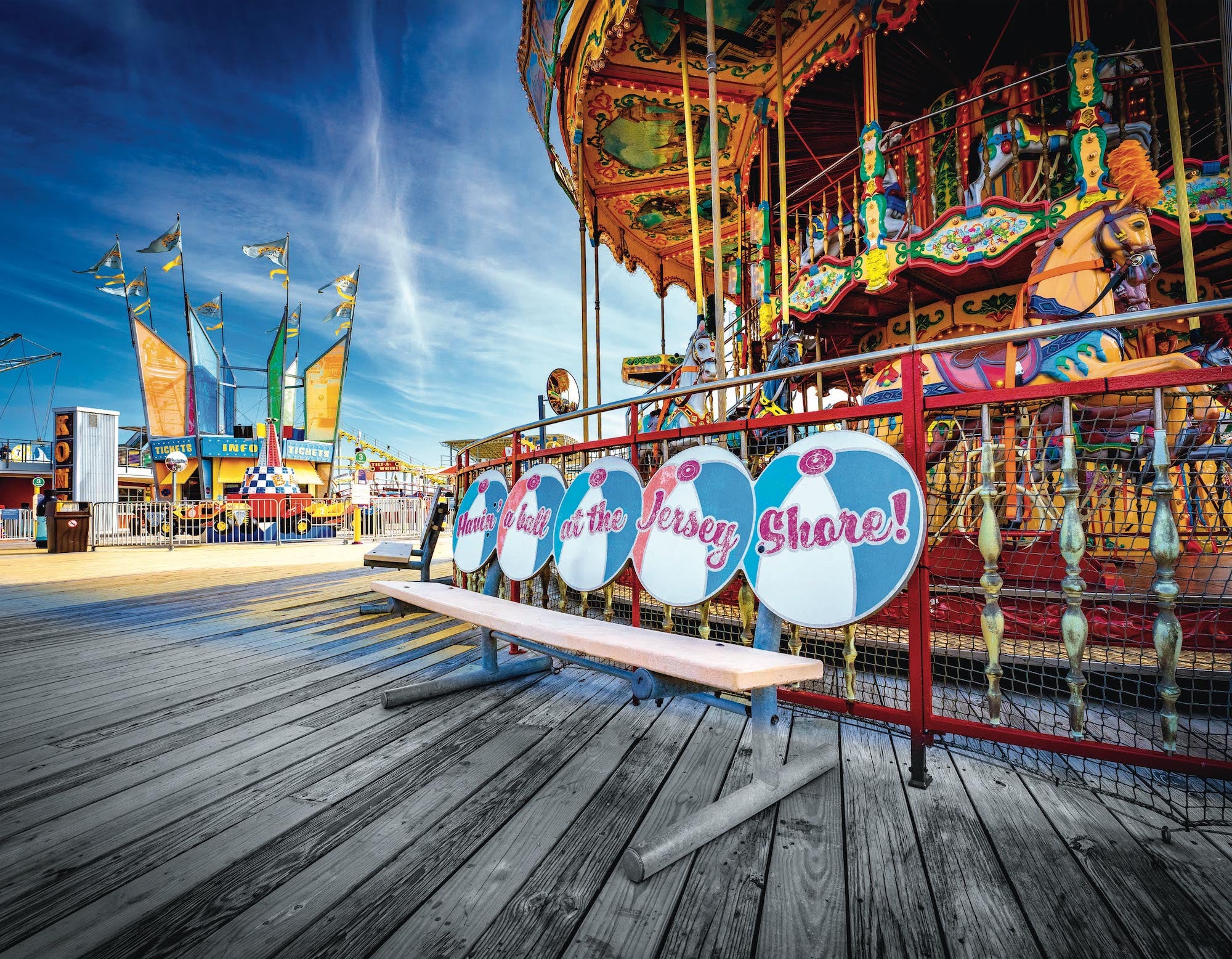 Havin' a Ball at the Jersey Shore - Matted 11x14