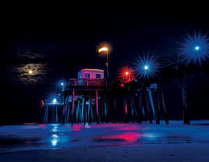 OC Pier at Night - Matted 11x14" Art Print