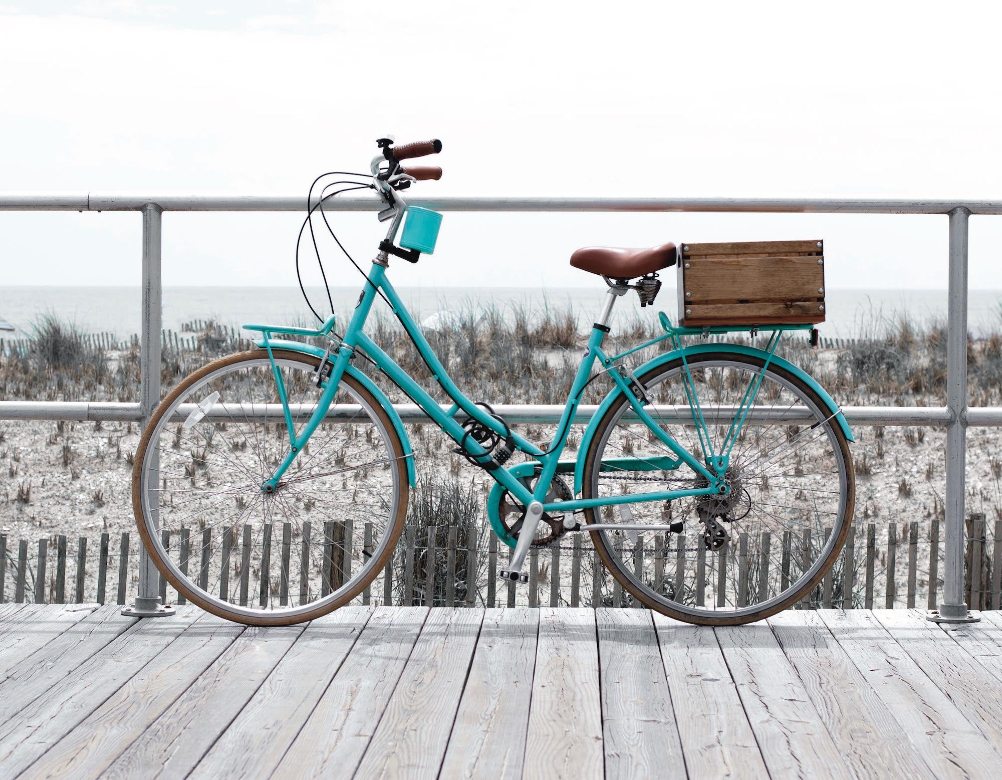 Biking by the Ocean - Matted 11x14