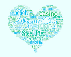 A Day in Atlantic City - Matted 11x14" Art Print