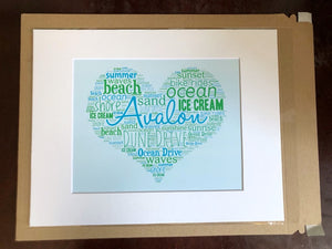 A Day in Avalon, NJ - Matted 11x14" Art Print