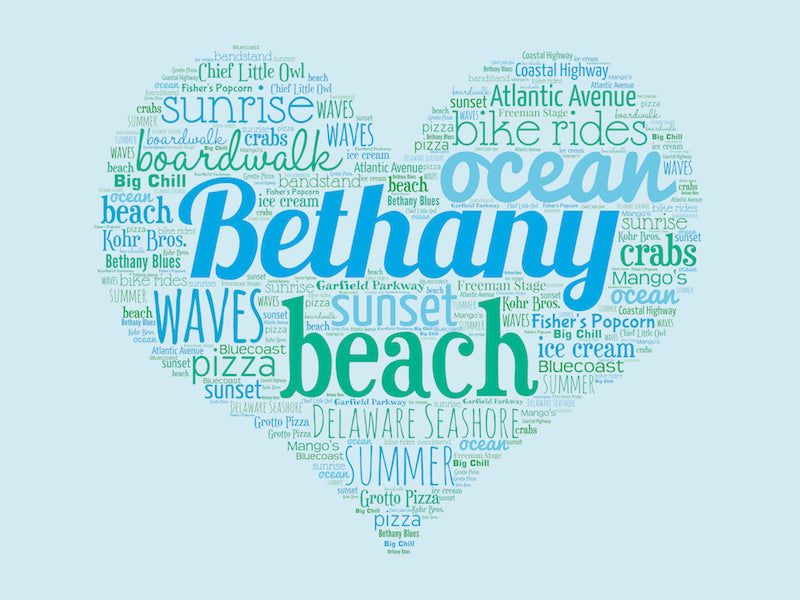 A Day in Bethany Beach, DE - Matted 11x14
