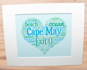 A Day in Cape May, NJ - Matted 11x14 Art Print