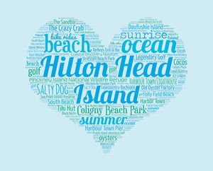 A Day in Hilton Head Island, SC - Matted 11x14" Art Print
